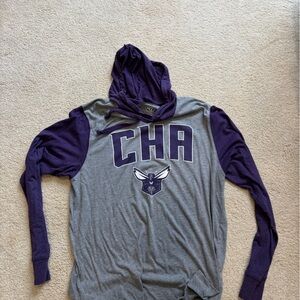 CHA Gray and Purple Men's Hoodie